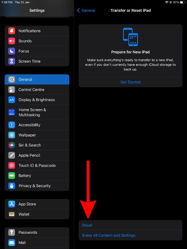 reset ipdat factory settings force reset