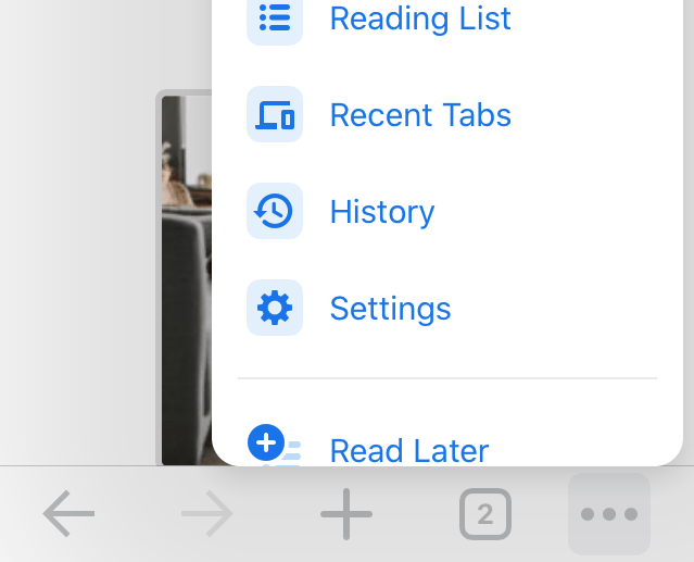 Open Recently Closed Tabs in Safari