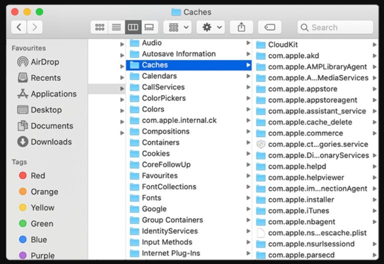 mac cache folder cleaning porocess