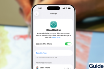Screenshot of iOS 18 settings menu showing the 'Back Up Now' button for iCloud backup.