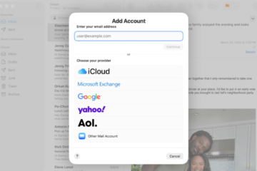 Choose email provider in Add Account window