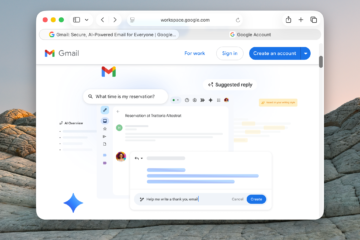 Gmail homepage open in Safari on Mac
