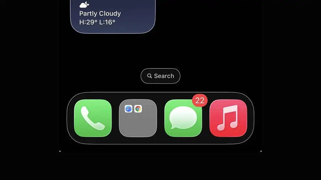 Disabling the Show Borders toggle in iOS 26.1 Accessibility settings to remove icon outlines.