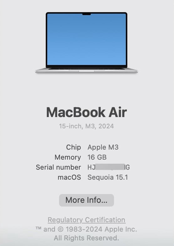 Easy guide on how to check your MacBook Serial number