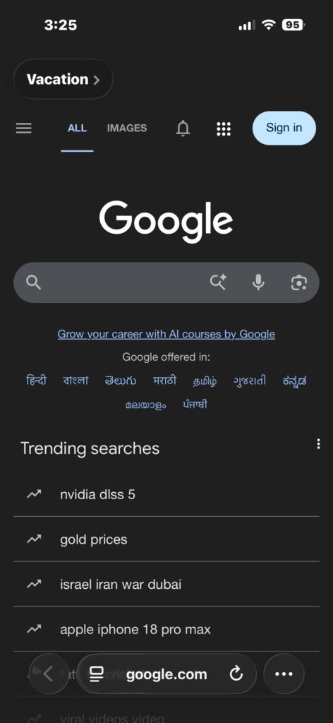 Opening Safari menu with tab options on iPhone.