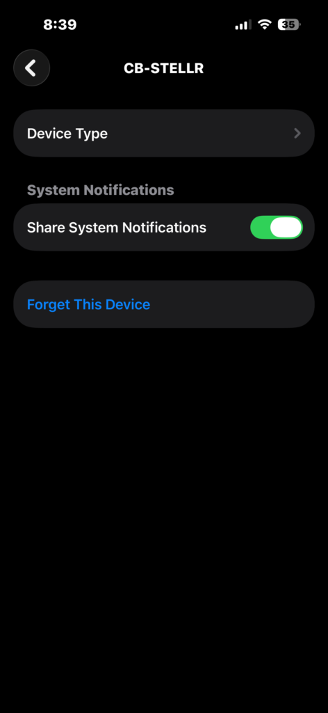 Tap Forget This Device in Bluetooth settings.