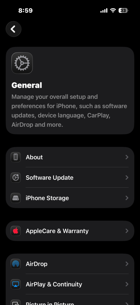 Tap Software Update in General settings