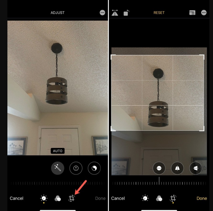 crop imapge photo app iphone tunr off safety filter