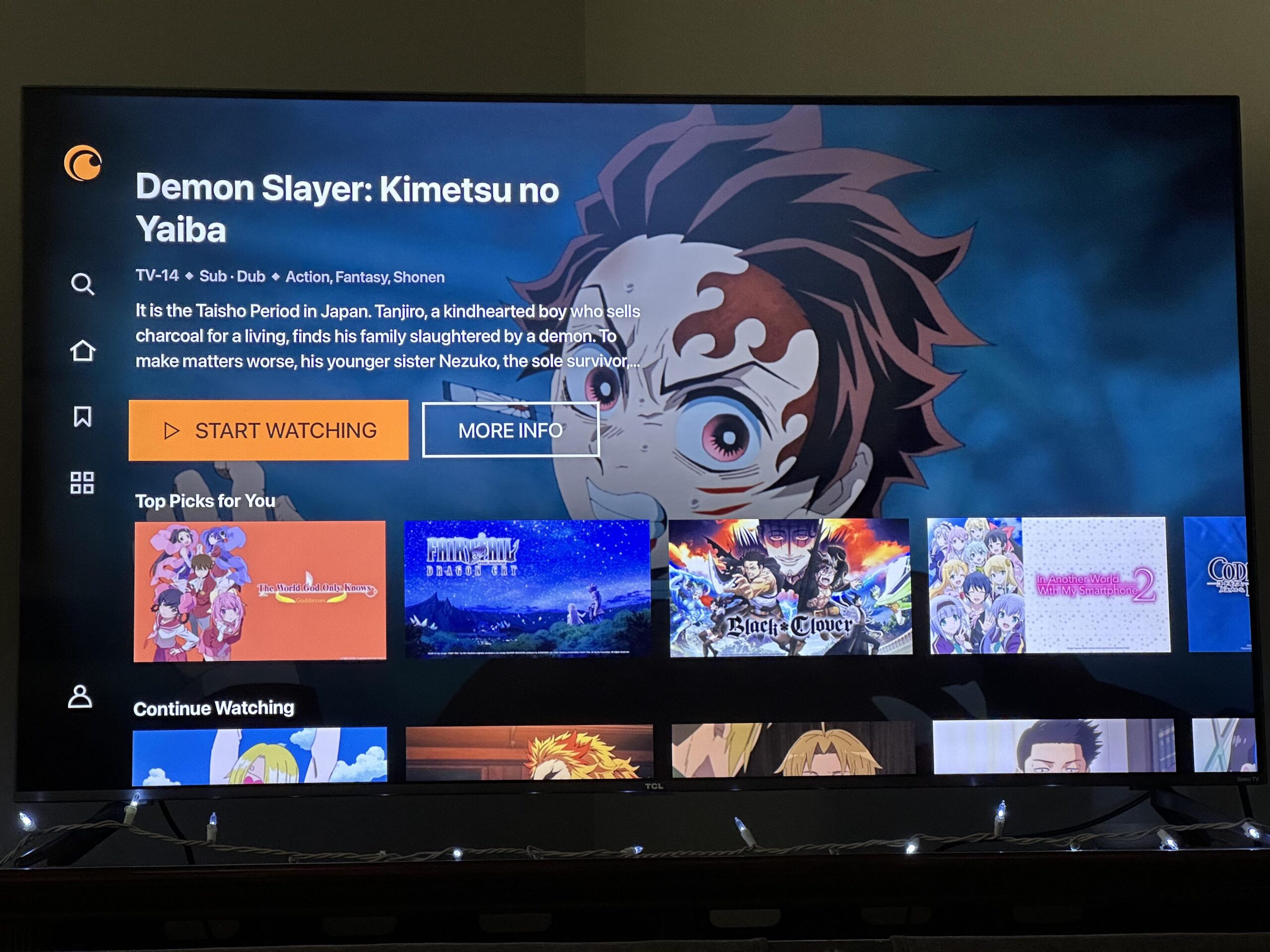 crunchyroll anime library on apple tv