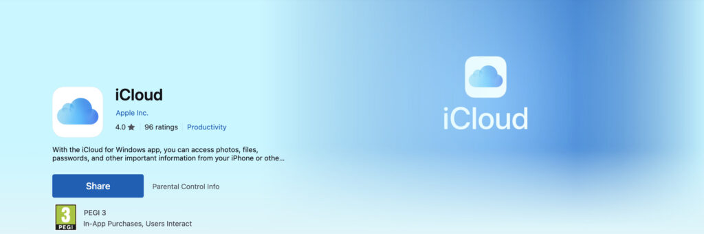 Download iCloud for windows