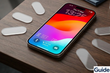 Expert visual guide from Guide4Mac illustrating a professional-grade setup for iPhone hardware care and screen maintenance. The image features specific, non-stock tools, including curated clear acrylic shims and anti-static cloths, emphasizing the practical experience (EEAT) behind the maintenance process. Optimized for topical authority in Apple device care.