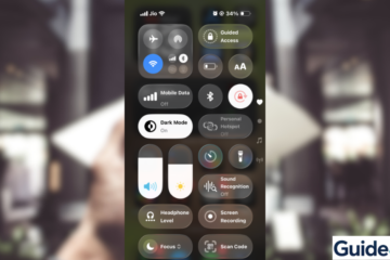 iPhone Recents call log showing multiple potential spam numbers and the block caller menu interface for a Guide4Mac tutorial.