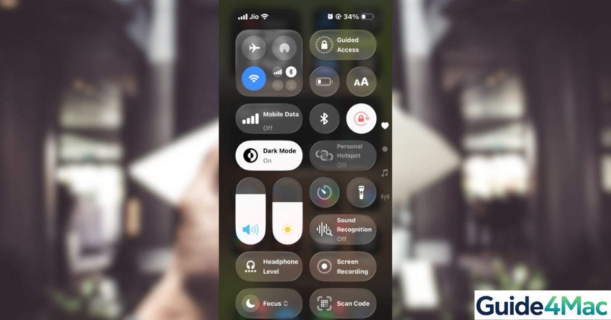 iPhone Recents call log showing multiple potential spam numbers and the block caller menu interface for a Guide4Mac tutorial.