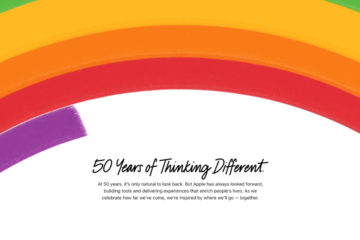 Apple 50th anniversary homepage animation