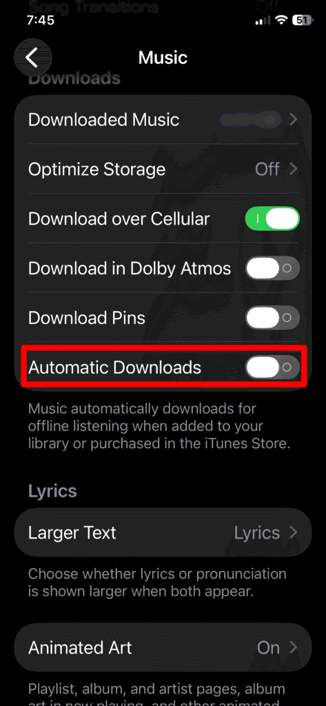 Download automatically all your songs on iPhone