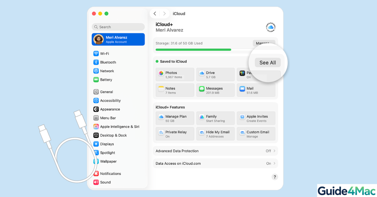iPhone iCloud syncing paused screen settings