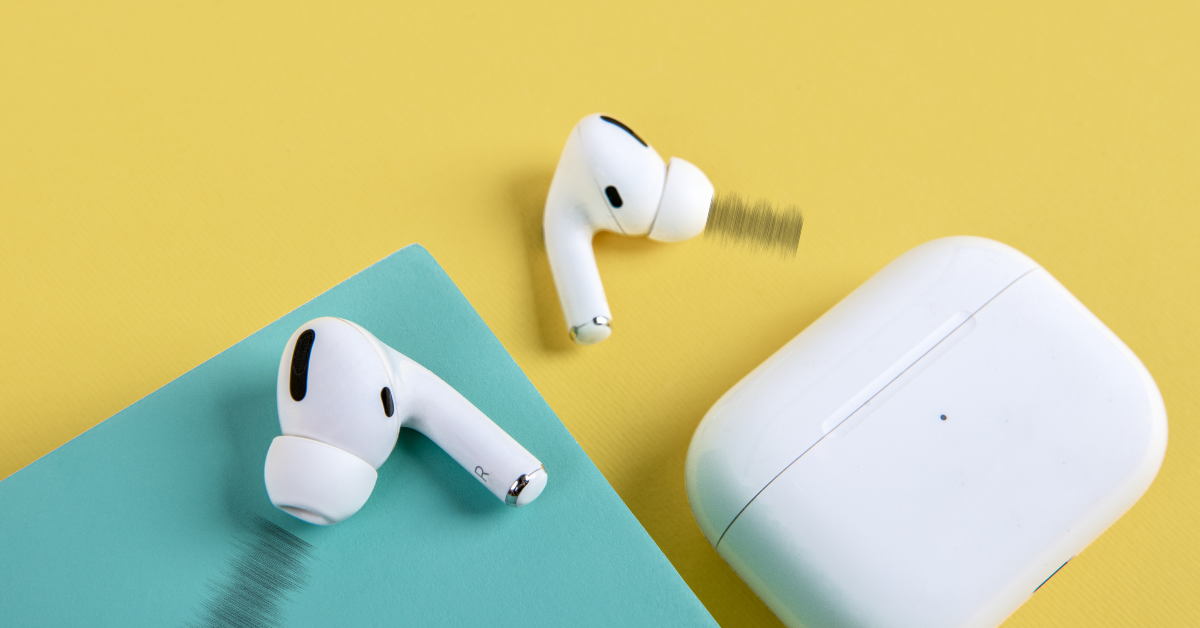 AirPods Pro close-up clean white background