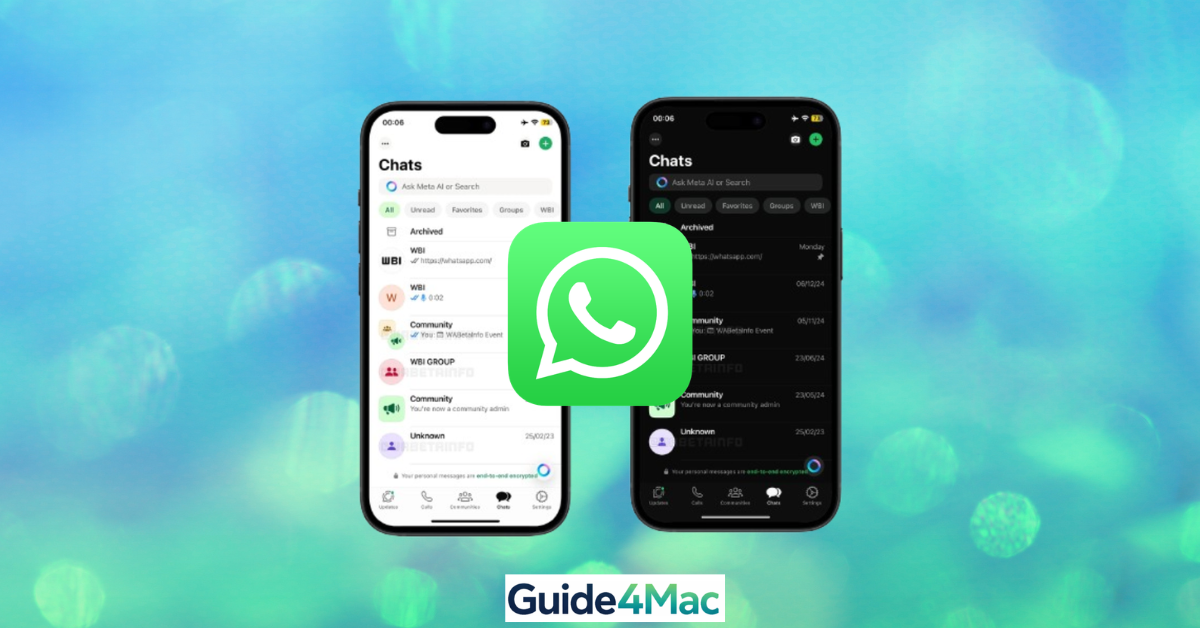 The WhatsApp Liquid Glass UI on iPhone introduces transparency and smoother animations.
