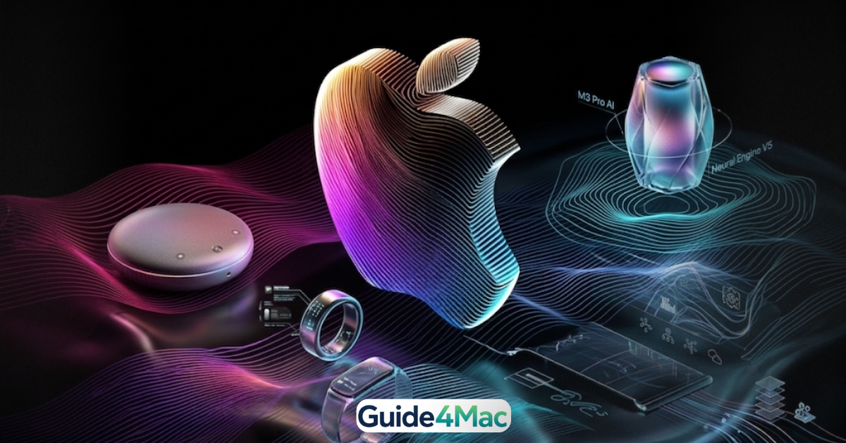 Apple AI future devices concept including smart glasses and home assistant hardware