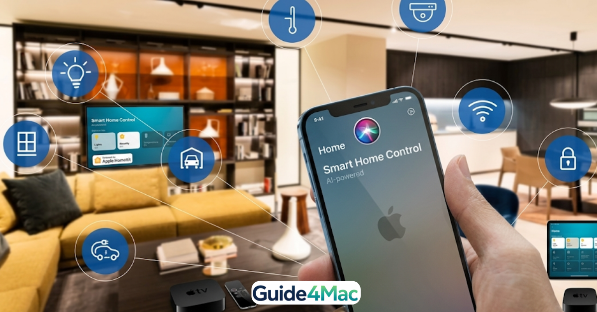 Apple AI home hub concept device controlling smart home accessories