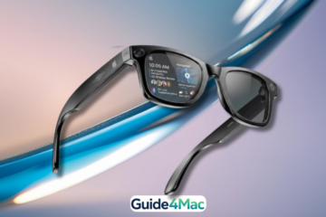 Apple smart glasses concept with augmented reality interface powered by AI