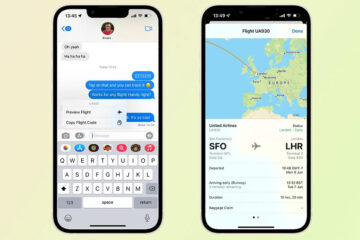 use iphon eimessage flight tracker feature
