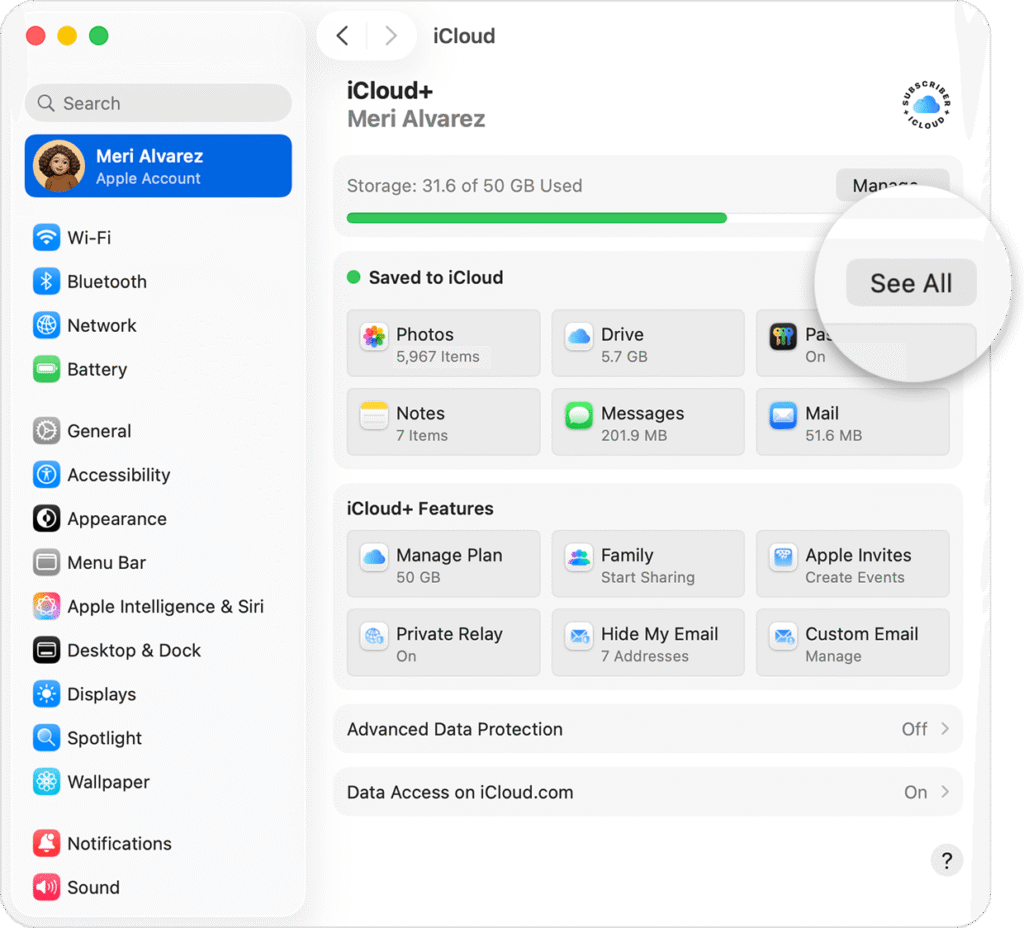 Enable iCloude sync from Apps