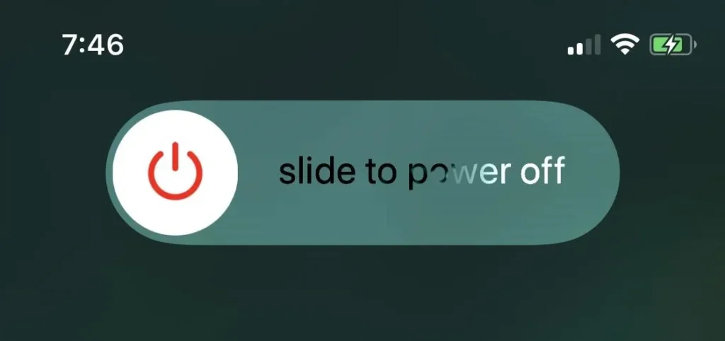 Restart your iPhone by sliding to power off