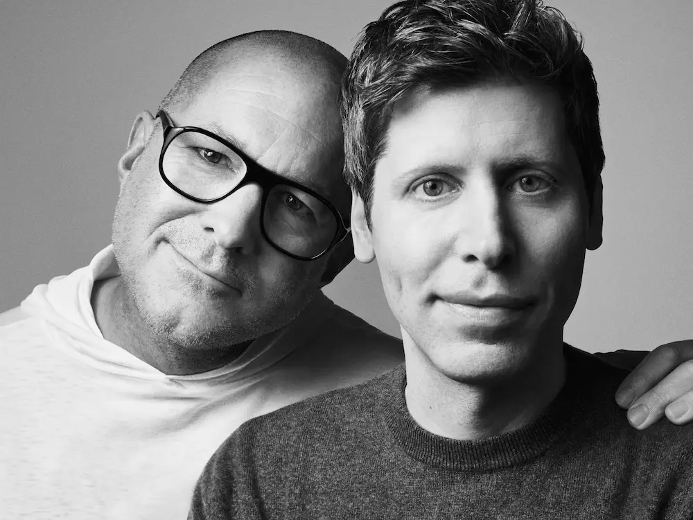OpenAI CEO Sam Altman and Jony Ive at a technology hardware conference