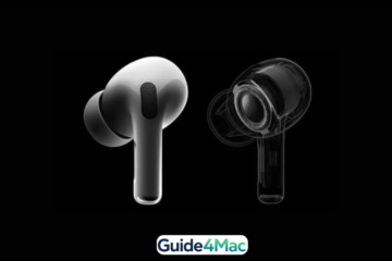 Concept 3D render of Apple AirPods featuring a small integrated camera lens for visual AI.