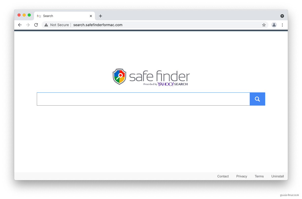 Chrome browser redirected to Yahoo via Safe Finder malware