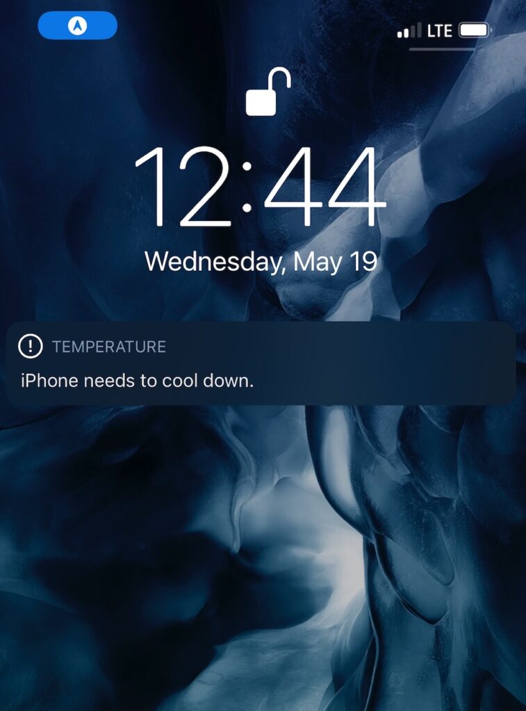 iphone 17 e message that device needs to cool down