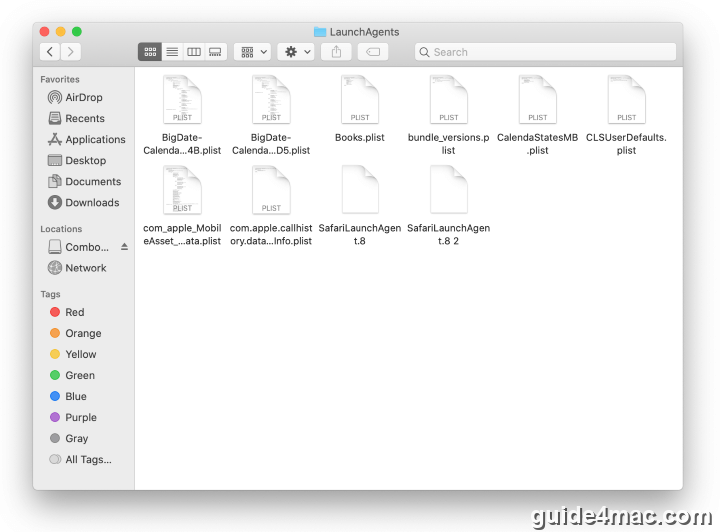 LaunchAgents folder contents in user home directory on Mac