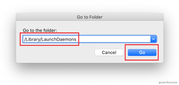 Go to LaunchDaemons folder to remove virus daemon processes