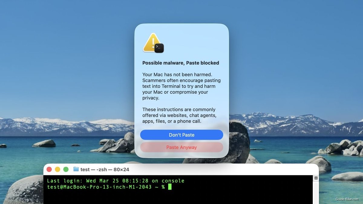 MacOS Terminal Now Blocks Malware-Matched Commands Without Override — Security