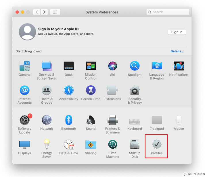 Select Profiles under System Preferences to remove virus profile
